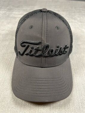 Titleist Black/Charcoal Embroidered Mesh Cap FJ PRO V1 size L/XL